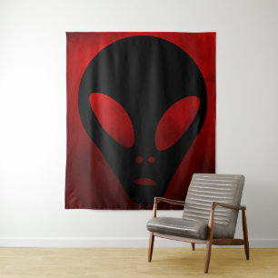 The Grays - Antike Alien-Faux-Leinwanddruck Wandteppich