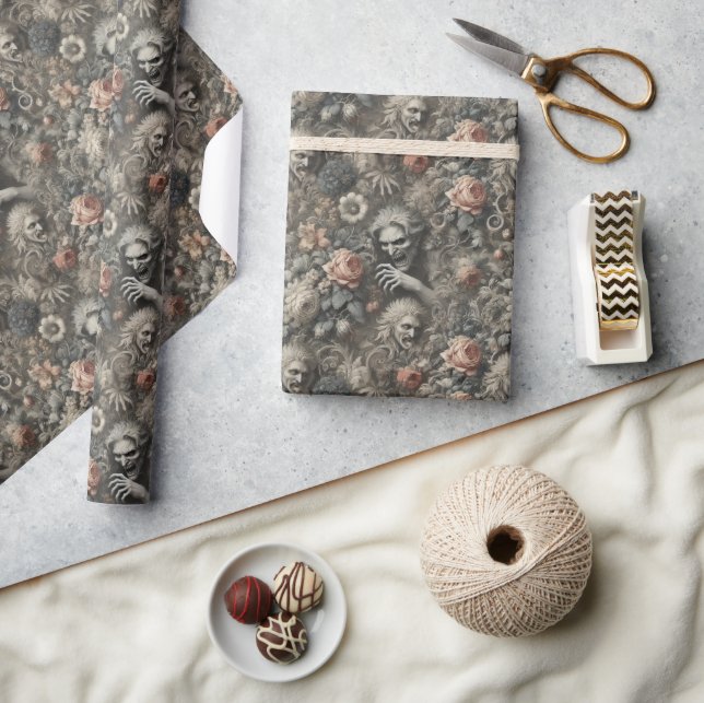 The Grays - Gothic Viktorianisch Design Geschenkpapier (Kunsthandwerk)