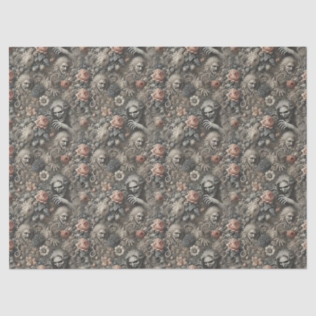 The Grays - Gothic Viktorianisch Design Seidenpapier (Vorderseite)