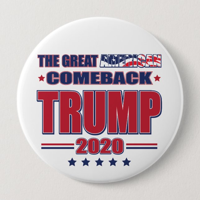 The Great American Comeback Trump 2020 Button (Vorderseite)