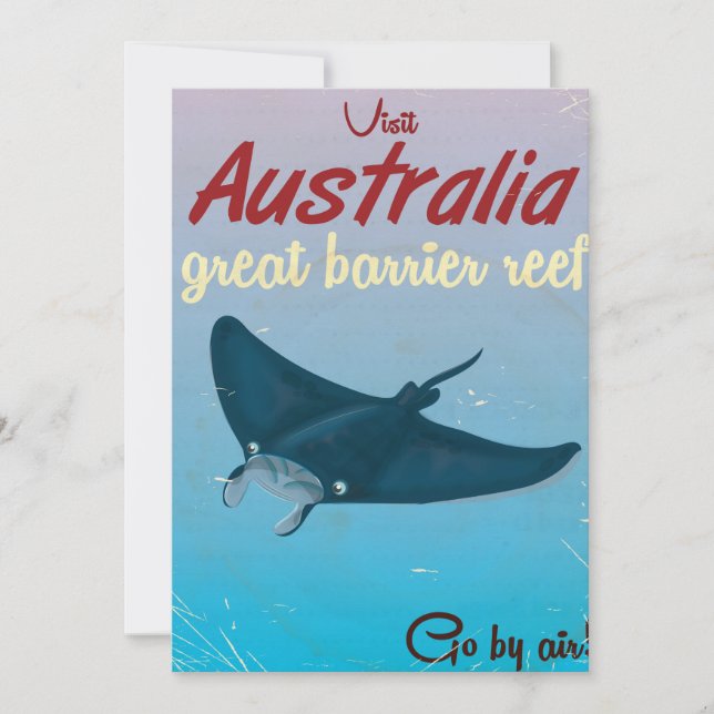 The Great Barrier Reef, Australia Travel Poster (Vorderseite)