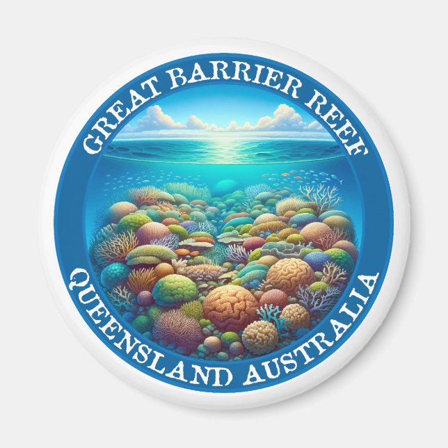 The Great Barrier Reef, Queensland, Australien Magnet (Vorne)