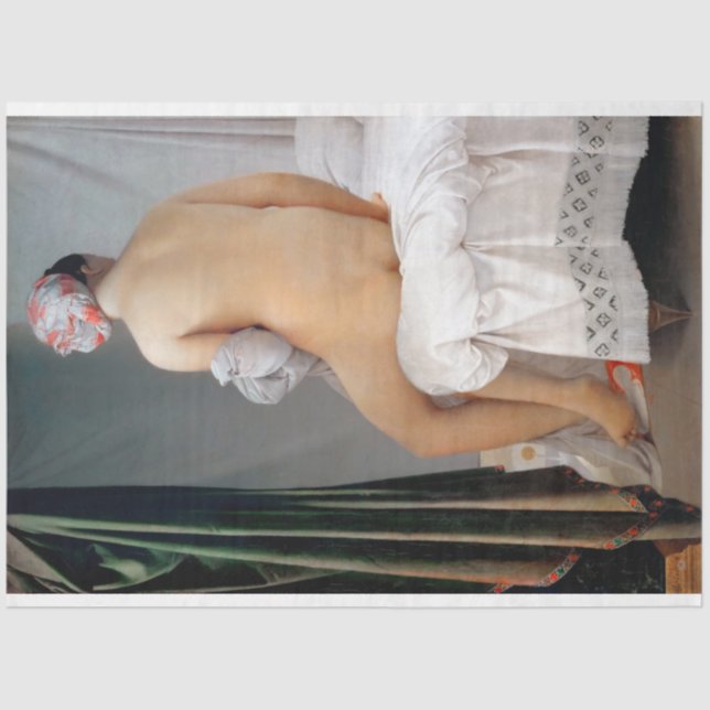 The Great Bather (Sitzfrauen), Dominique Ingres Seidenpapier (Vorderseite)