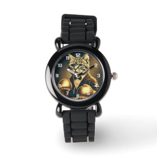 The Great Catsby - Katze mit Boxhandschuhen Armbanduhr