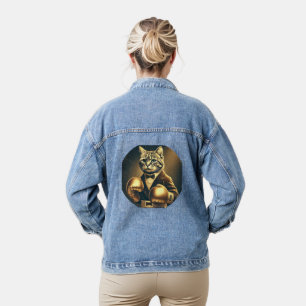 The Great Catsby - Katze mit Boxhandschuhen Jeansjacke