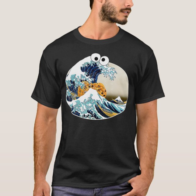 The Great Cookie Eating Wave Off Kanagawa  Googly  T-Shirt (Vorderseite)