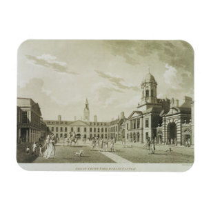 The Great Court Yard, Dublin Castle, 1792 (gravi Magnet