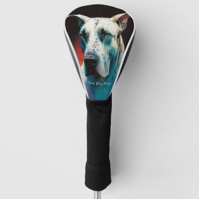 The Great Dane Hund - Zusammensetzung 003 Golf Headcover (Vorderseite)