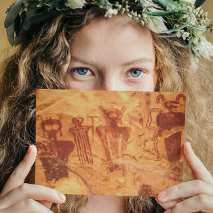 The Great Gallery Horseshoe Canyon Utah Pictograph Postkarte