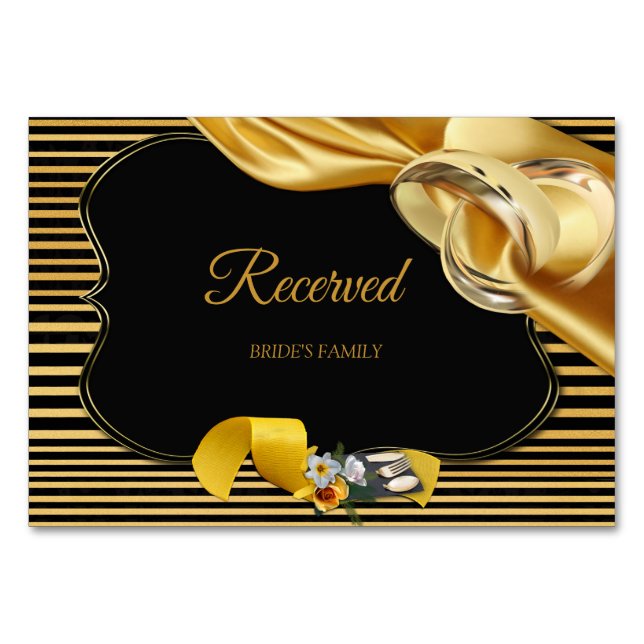 The Great Gatsby Wedding Reservierte Card Tischnummer (Vorderseite)