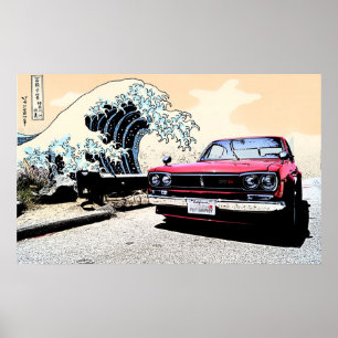 "The Great Hakosuka" Skyline on PCH Poster
