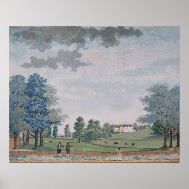 The Great House and Park at Chawton, c.1780 Poster (Vorne)