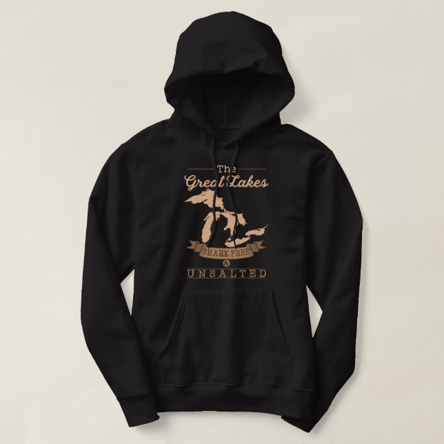 The Great Lakes Shark Free ungesalzen Sweat Michig Hoodie (Design vorne)