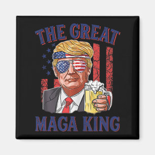 The Great Maga King Fun Trump Biere US Flag Ultra Magnet