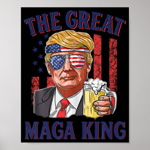 The Great Maga King Fun Trump Biere US Flag Ultra  Poster