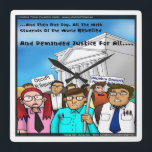 The Great Mathematics Revolution Funny Wall Clock Quadratische Wanduhr<br><div class="desc">You are viewing a wall clock featuring a Google #1 ranked Londons Times cartoon "Math Revolt" by Rick London. It is of the highest quality and guaranteed to produce laughter and great fun. We believe you'll enjoy your new item, so much so that we guarantee it 100% for 30 days...</div>