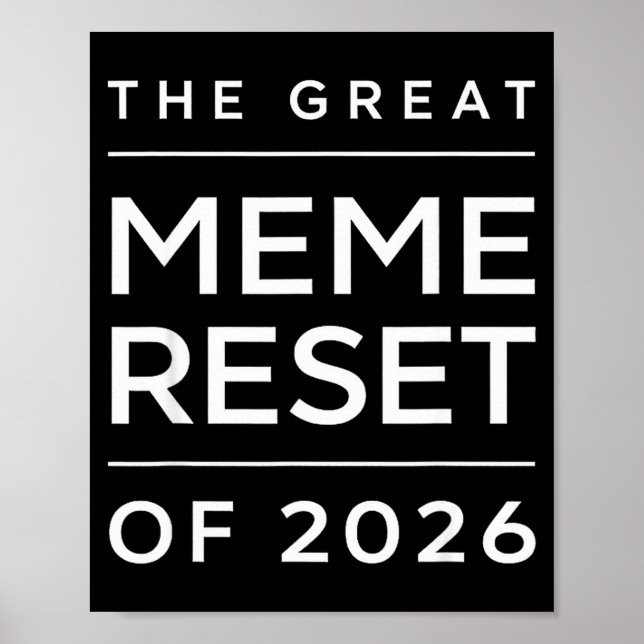 The Great Meme Reset Of 2026 Funny Internet Memes  Poster (Vorne)