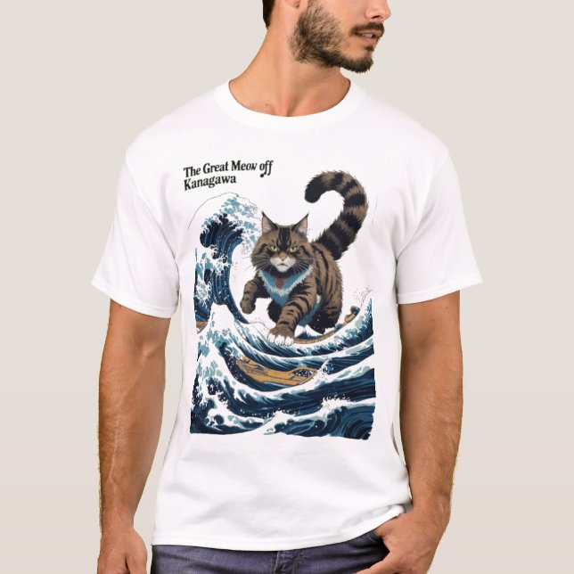 The Great Meow Off Kanagawa T - Shirt - Epic Catzi (Vorderseite)