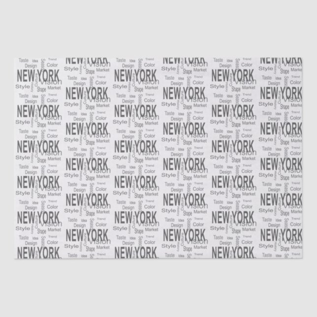 The Great New York City (Typografie) Seidenpapier (Vorderseite)