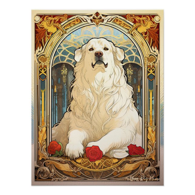 The Great Pyrenees Dog 002 - Natalia Mucha Poster (Vorderseite)