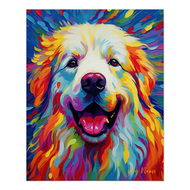 The Great Pyrenees Dog 002 - Zetton Ziana Poster (Vorderseite)