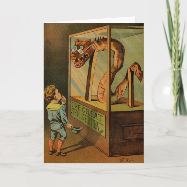 "The Great Sea Serpent" Grußkarte Karte (Vorderseite)