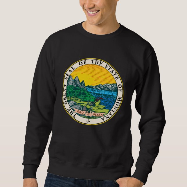 THE GREAT SEAL OF THE STATE OF MONTANA ORY Y PLATA SWEATSHIRT (Vorderseite)