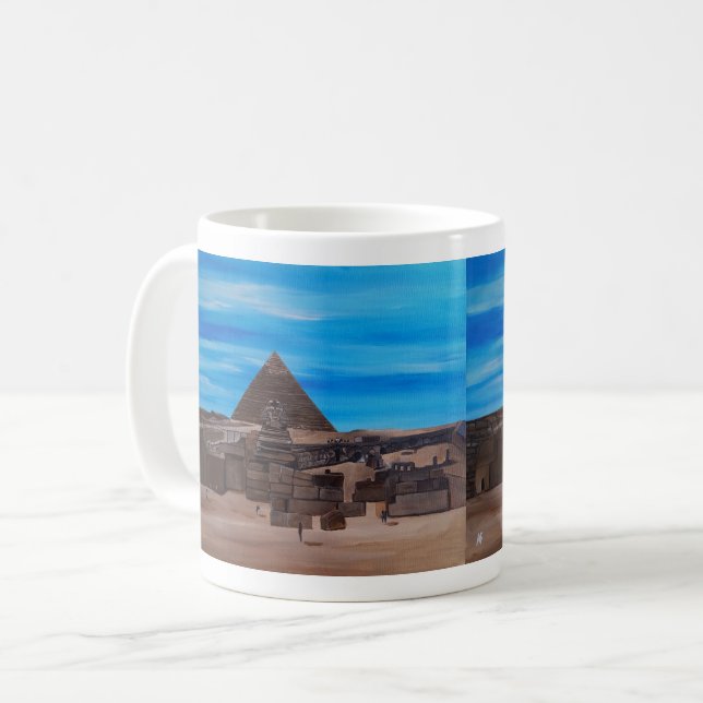 The Great Sphinx and the Pyramid of Khafre Kaffeetasse (Vorderseite Links)