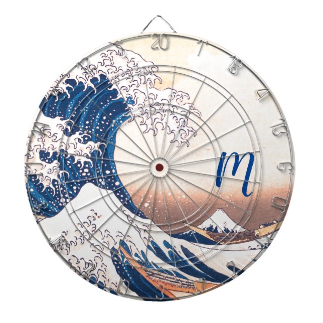 The Great Wave - Japanische Art Dart Board Dartscheibe (vorne)
