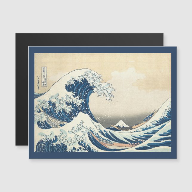 The Great Wave - Japanische Magnetkarte (Vorne/Hinten)