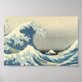 "The Great Wave" japanische Malerei c. 1830-1832 Poster