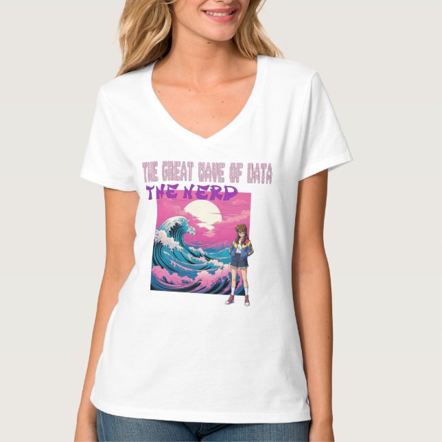 The Great Wave Of Data T-Shirt (Vorderseite)