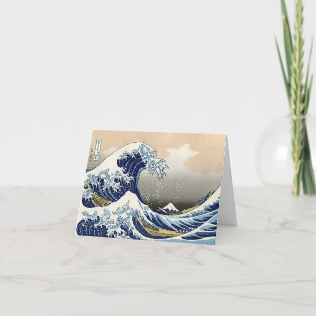 The Great Wave of Kanagawa - Katsushika Hokusai Karte (Vorderseite)
