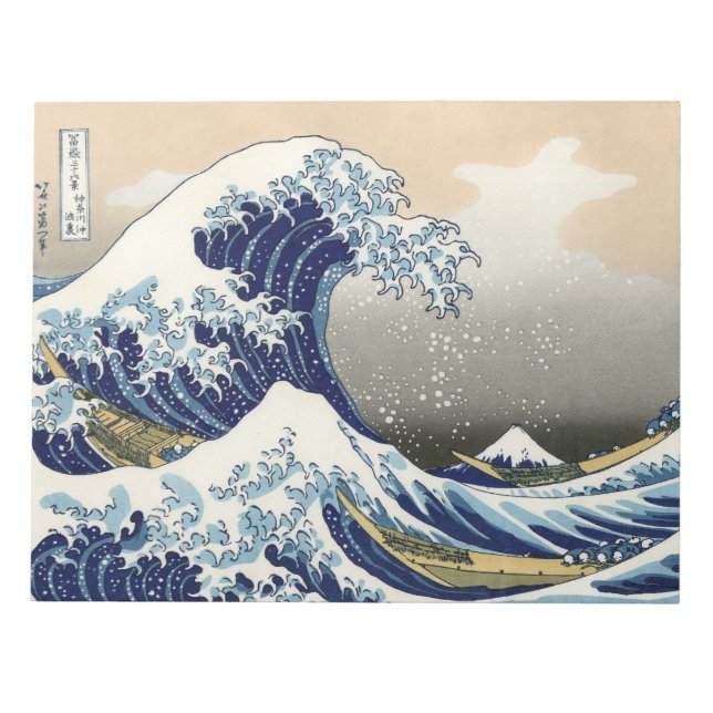 The Great Wave of Kanagawa - Katsushika Hokusai  Notizblock (Vorderseite)
