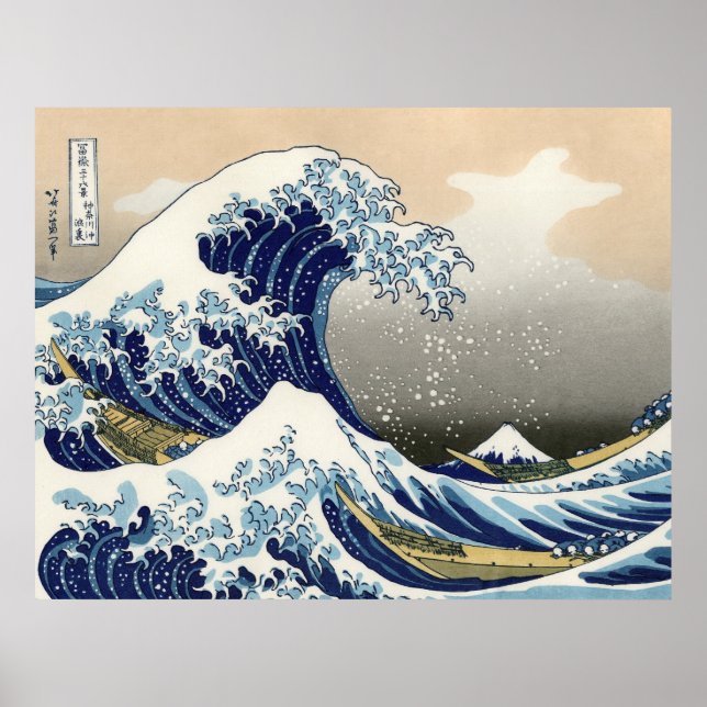The Great Wave of Kanagawa - Katsushika Hokusai Poster (Vorne)