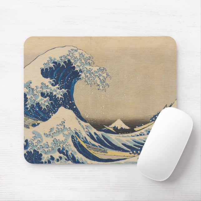 "The Great Wave off Kanagawa" Art Mouse Pad Mousepad (Mit Mouse)