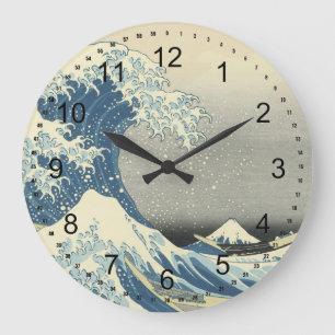 The Great Wave off Kanagawa Große Wanduhr