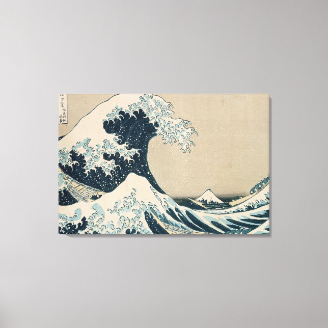 The Great Wave off Kanagawa Leinwanddruck (Vorderseite)