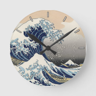 The Great Wave off Kanagawa Runde Wanduhr