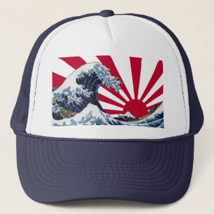 "The Great Wave off Kanagawa"+"Steigende Sonnenfla Truckerkappe