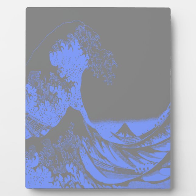 The Great Wave Seafoam Blue & Gray Fotoplatte (Vorderseite)
