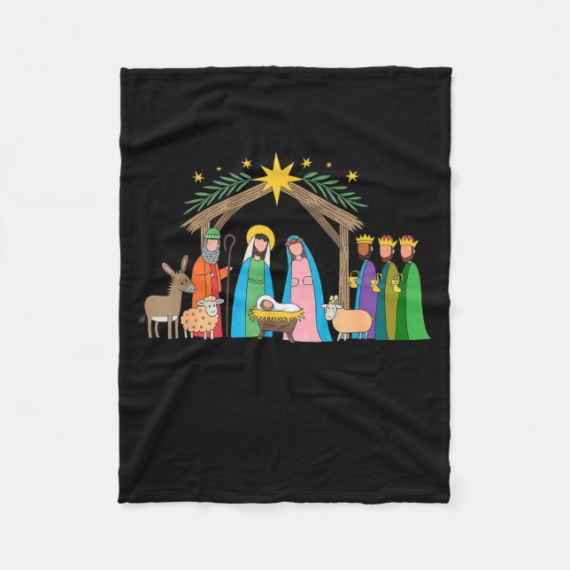 The Greatest Gift For All Christmas Nativity Jesus Fleecedecke (Vorderseite)