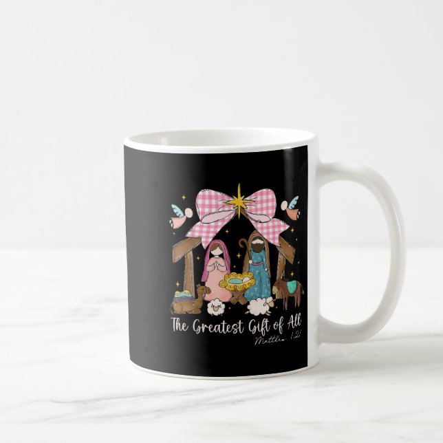 The Greatest Gift For All Christmas Nativity Jesus Kaffeetasse (Rechts)