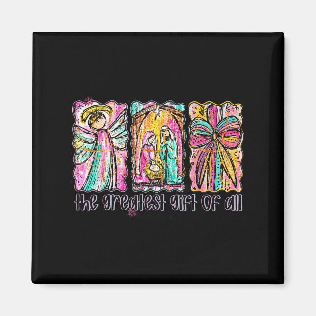 The Greatest Gift For All Christmas Nativity Jesus Magnet (Vorne)