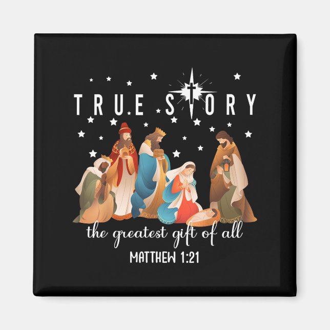 The Greatest Gift For All Christmas Nativity Jesus Magnet (Vorne)
