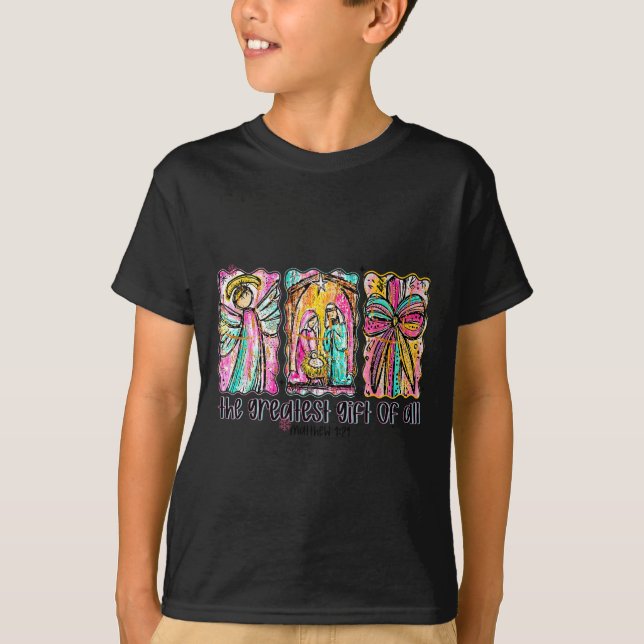 The Greatest Gift For All Christmas Nativity Jesus T-Shirt (Vorderseite)