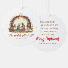 The Greatest Gift of All” Nativity  Ornament Karte
