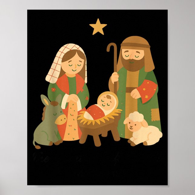 The Greatest Gift Off All Nativity Scene Jesus Mat Poster (Vorne)