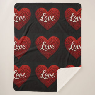 "The Greatest of These" Sherpa Yarn Look Blanket Sherpadecke