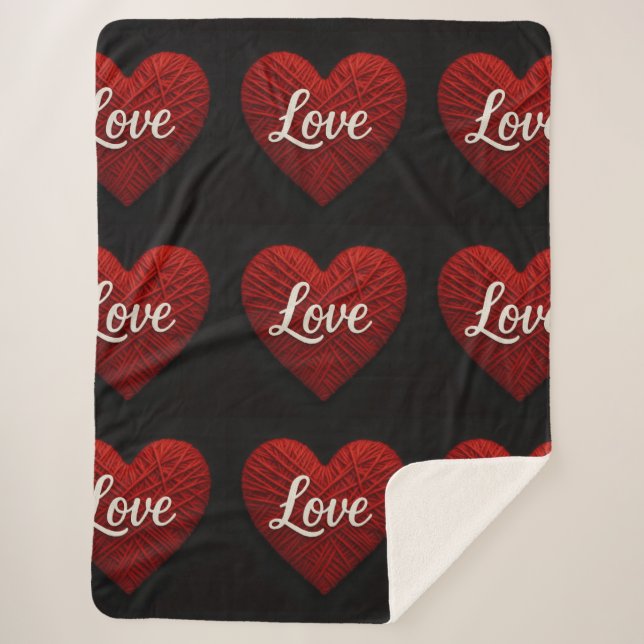 "The Greatest of These" Sherpa Yarn Look Blanket Sherpadecke (Vorderseite)